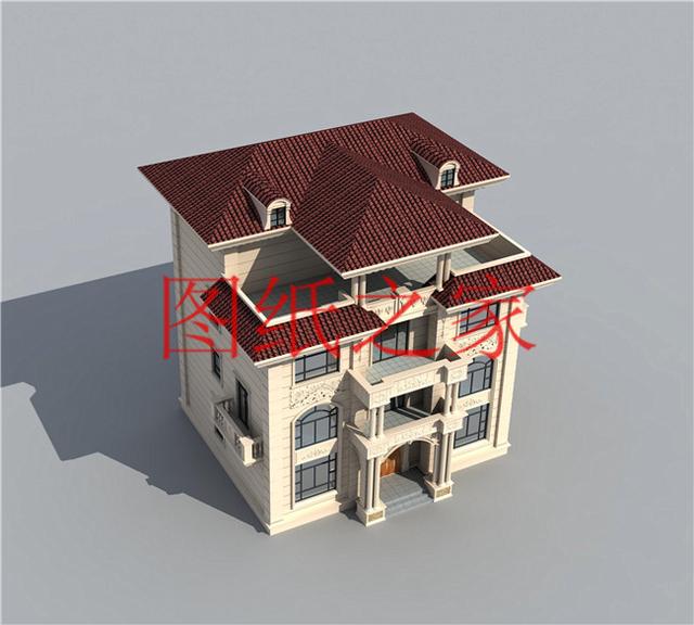 13.8X12.5米的四層別墅設(shè)計(jì)圖，170平大戶型，美觀奢華、氣勢(shì)恢宏！