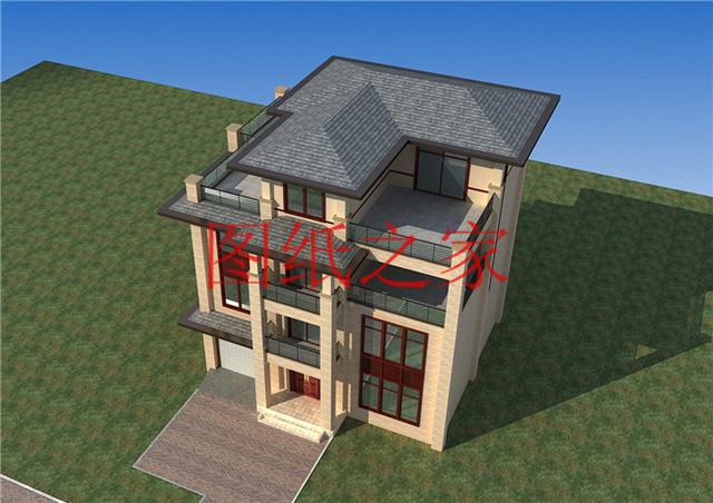 13.8X12.5米的四層別墅設(shè)計(jì)圖，170平大戶型，美觀奢華、氣勢(shì)恢宏！