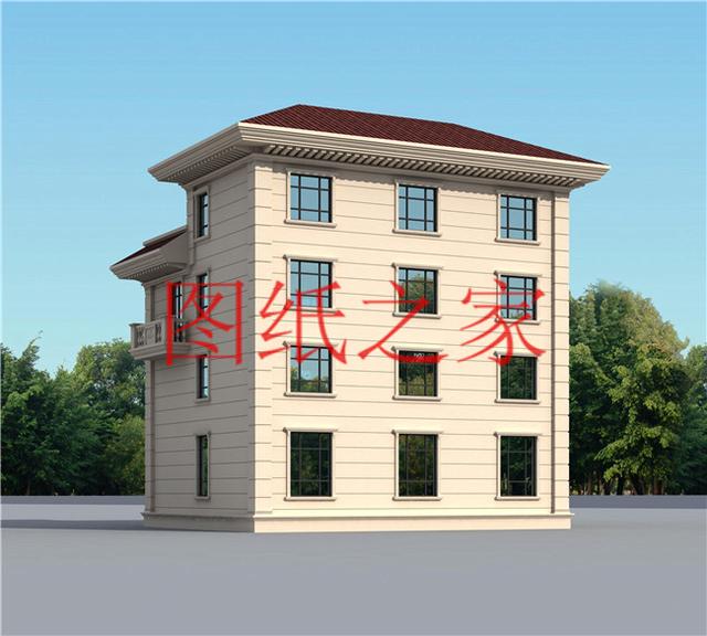 13.8X12.5米的四層別墅設(shè)計(jì)圖，170平大戶型，美觀奢華、氣勢(shì)恢宏！