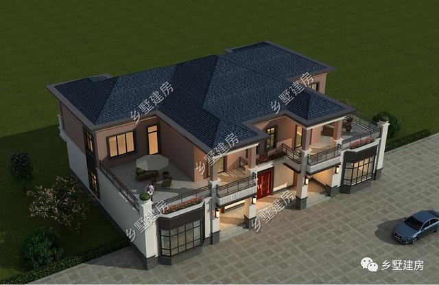 雙拼別墅設(shè)計(jì)圖，家里兄弟姐妹多，實(shí)用大氣還有檔次！