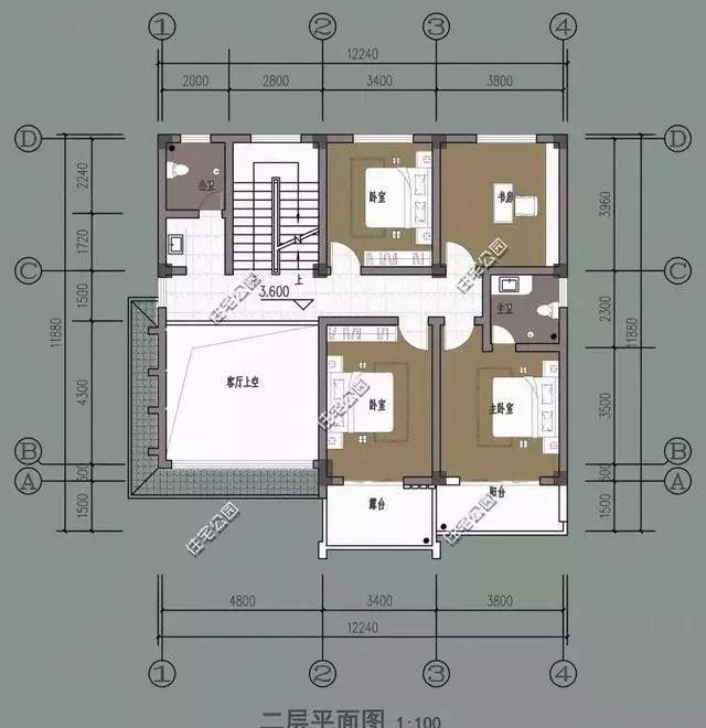湖北農(nóng)村40萬自建2層框架別墅設(shè)計(jì)圖，包工價(jià)240每平。