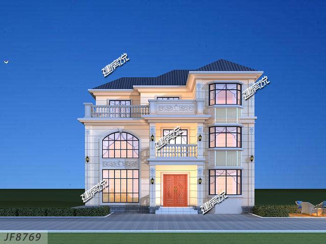 漂亮歐式別墅設(shè)計圖推薦，帶車庫雙廚房，媳婦父母都很滿意的戶型！