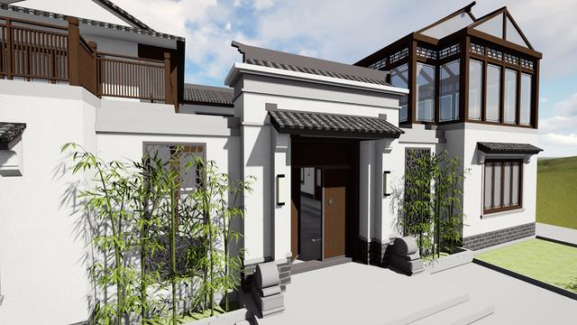 合院中式別墅設(shè)計圖，東方神韻之美，至高至上的境界