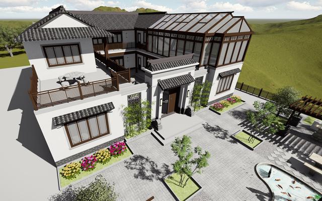 合院中式別墅設(shè)計圖，東方神韻之美，至高至上的境界