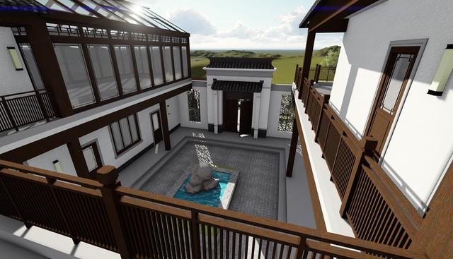 合院中式別墅設(shè)計圖，東方神韻之美，至高至上的境界