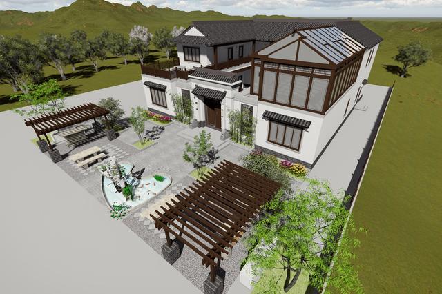 合院中式別墅設(shè)計圖，東方神韻之美，至高至上的境界