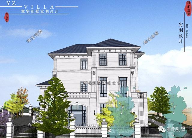 湖南三層歐式別墅設(shè)計圖，一套遠離城市喧囂的居家之所