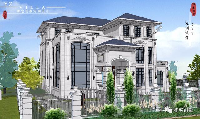 湖南三層歐式別墅設(shè)計圖，一套遠離城市喧囂的居家之所