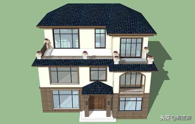 歐式別墅設(shè)計(jì)圖，家庭KTV配頂層露臺(tái)，生活享受引鄉(xiāng)親羨慕，造價(jià)60萬(wàn)