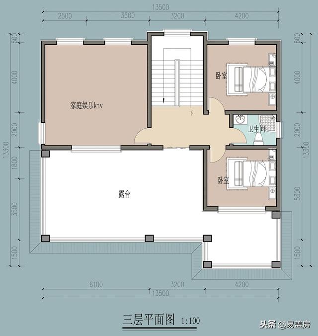 歐式別墅設(shè)計(jì)圖，家庭KTV配頂層露臺(tái)，生活享受引鄉(xiāng)親羨慕，造價(jià)60萬(wàn)