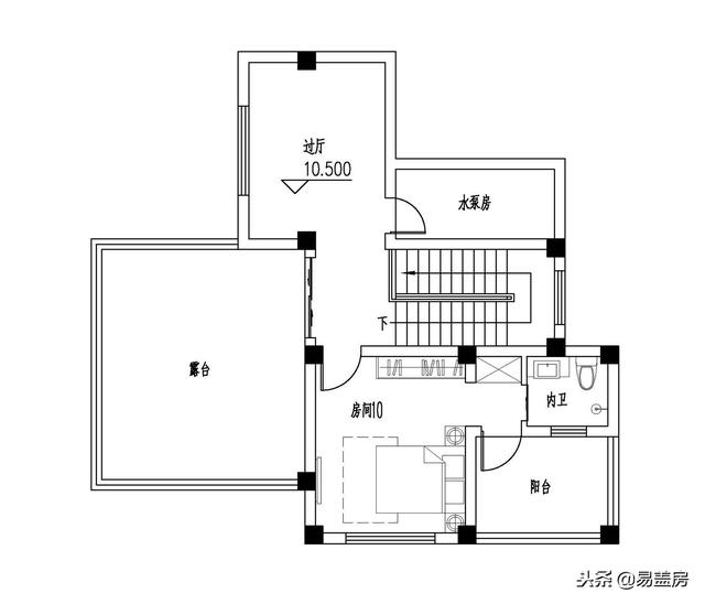廣東農(nóng)村別墅設(shè)計(jì)圖，中庭車庫(kù)采光都有，這外觀真美