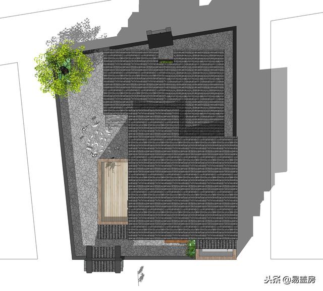 廣東農(nóng)村別墅設(shè)計(jì)圖，中庭車庫(kù)采光都有，這外觀真美