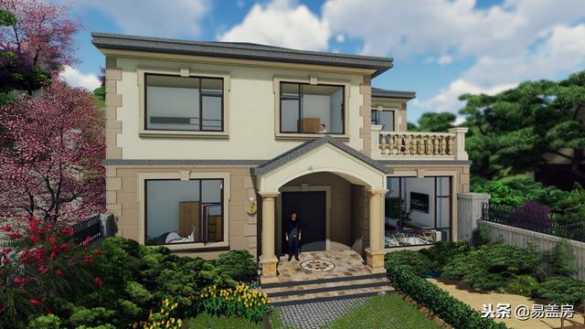 38萬鄉(xiāng)村別墅設計圖推薦，甘肅鋼結(jié)構(gòu)歐式小樓性價比十足，真漂亮