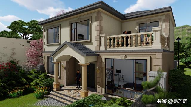 38萬鄉(xiāng)村別墅設計圖推薦，甘肅鋼結(jié)構(gòu)歐式小樓性價比十足，真漂亮