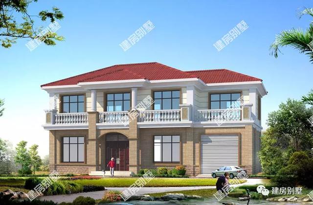 四開間設(shè)計(jì)的鄉(xiāng)村自建房，第二棟帶車庫和獨(dú)立廚房