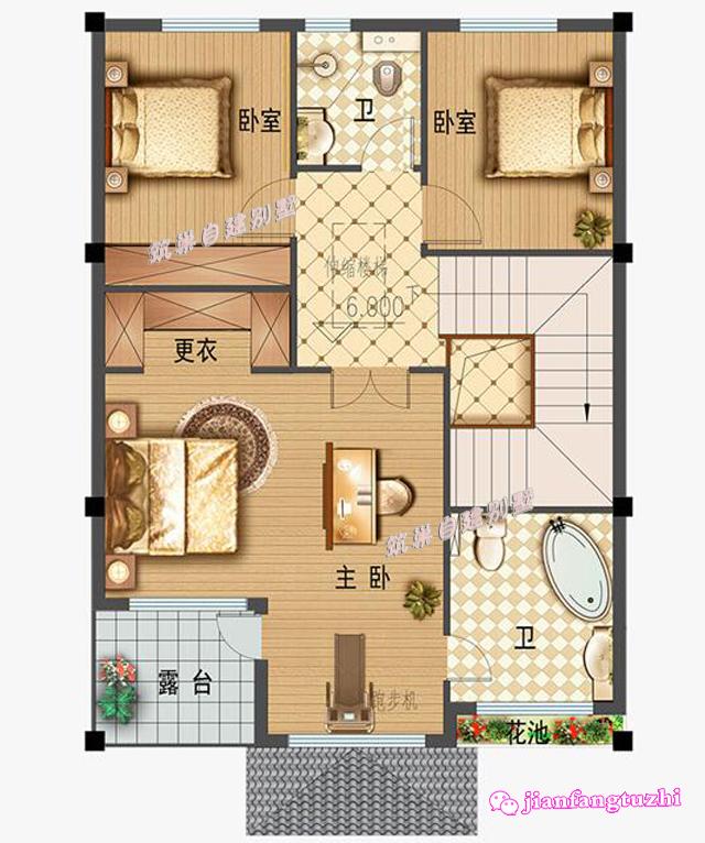 100平米以內(nèi)農(nóng)村四層小別墅設(shè)計(jì)圖，你的夢(mèng)幻花園！