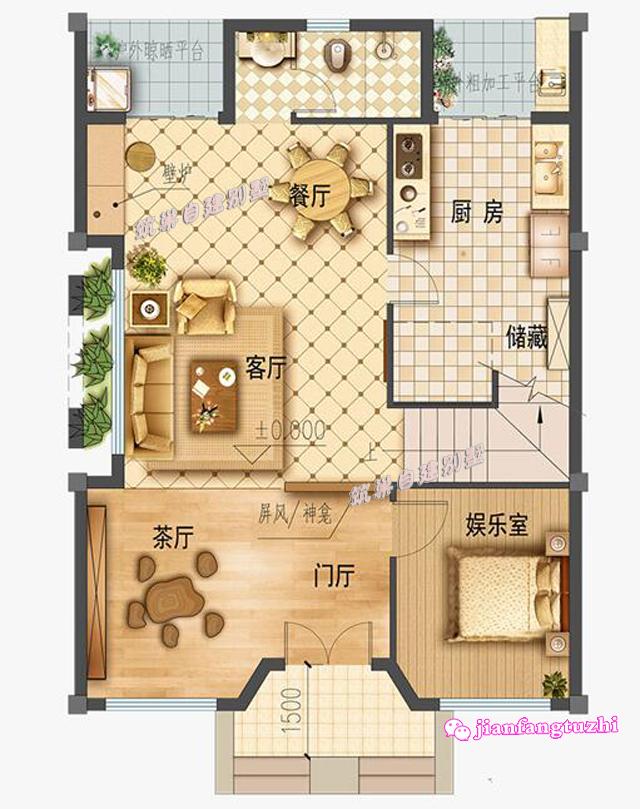 100平米以內(nèi)農(nóng)村四層小別墅設(shè)計(jì)圖，你的夢(mèng)幻花園！