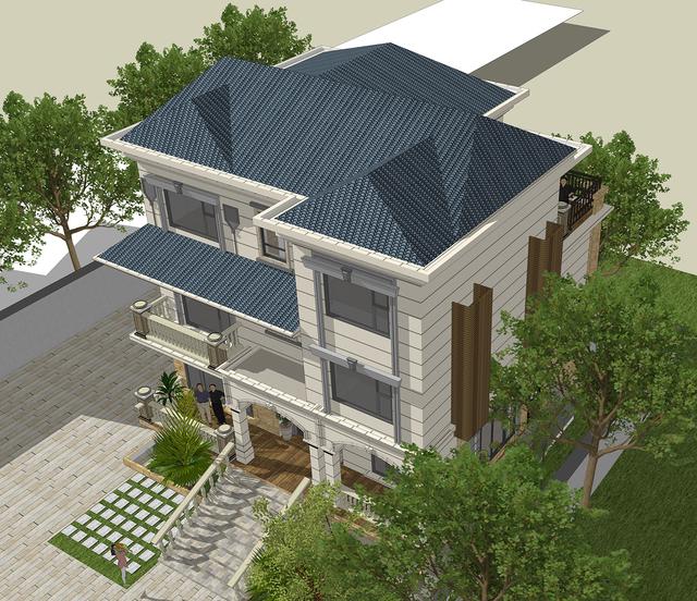 54萬360平方三層大氣別墅設計圖，室內布局盡然都是業(yè)主想法