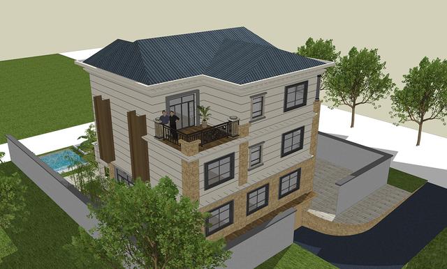 54萬360平方三層大氣別墅設計圖，室內布局盡然都是業(yè)主想法