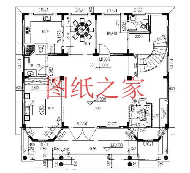 160平米的二層別墅設計圖，14X12米方正又實用，農(nóng)村建房的首選戶型！
