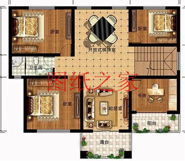 160平米的二層別墅設計圖，14X12米方正又實用，農(nóng)村建房的首選戶型！