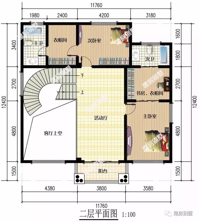 外觀比較相似的兩棟自建房設(shè)計(jì)圖，戶型優(yōu)良，戶型二廚房單獨(dú)建
