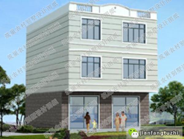 三層帶商鋪平屋頂設(shè)計圖，30萬10×11自建房，您值得入手！