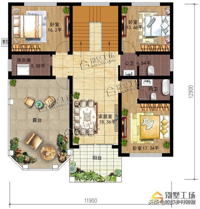 經(jīng)典農(nóng)村別墅設計圖紙，適合宅基地自建