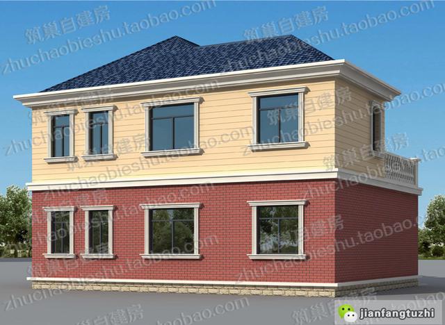 農(nóng)村二層自建房設(shè)計(jì)圖，20萬12×10米帶車庫露臺(tái)陽臺(tái)4臥室