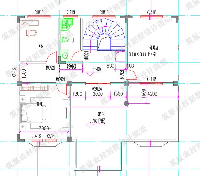 三層自建房設(shè)計圖13×10米2廳7房，30萬帶挑空客廳飄窗套房露臺
