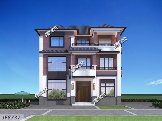 新中式別墅設(shè)計圖，農(nóng)村富貴人家都這樣建，氣派，有品位