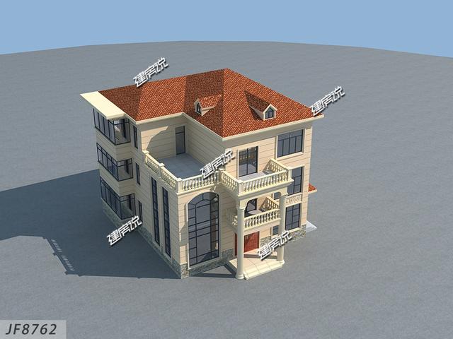 鄉(xiāng)村自建別墅設(shè)計(jì)圖，占地163平，方方正正好戶型，值得一建