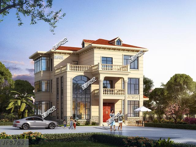 鄉(xiāng)村自建別墅設(shè)計(jì)圖，占地163平，方方正正好戶型，值得一建