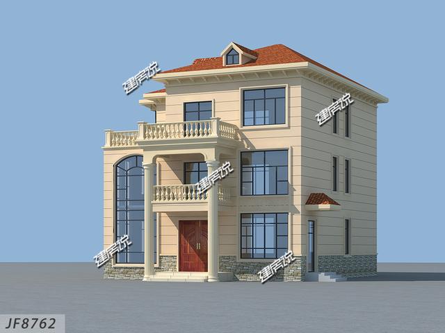 鄉(xiāng)村自建別墅設(shè)計(jì)圖，占地163平，方方正正好戶型，值得一建