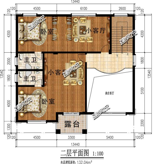 三層別墅設計圖，挑空客廳，大氣極了！包您滿意！