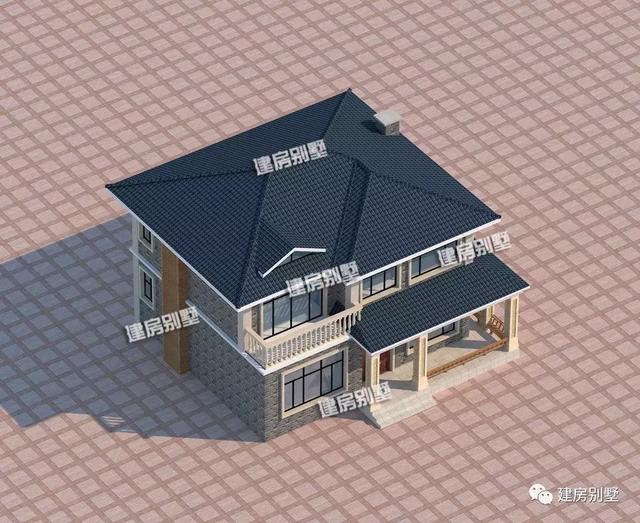 二層小洋樓設(shè)計(jì)圖，11.65×9.55米，南北通透，23萬建起來