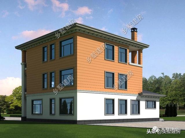 兩套農(nóng)村三層別墅設(shè)計(jì)圖，錯(cuò)落有致的新型別墅或布局方正的歐式