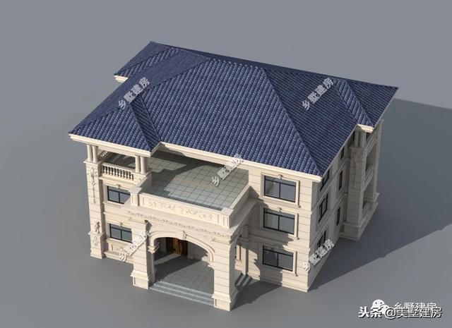 兩套農(nóng)村三層別墅設(shè)計(jì)圖，錯(cuò)落有致的新型別墅或布局方正的歐式