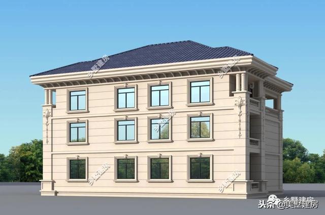 兩套農(nóng)村三層別墅設(shè)計(jì)圖，錯(cuò)落有致的新型別墅或布局方正的歐式