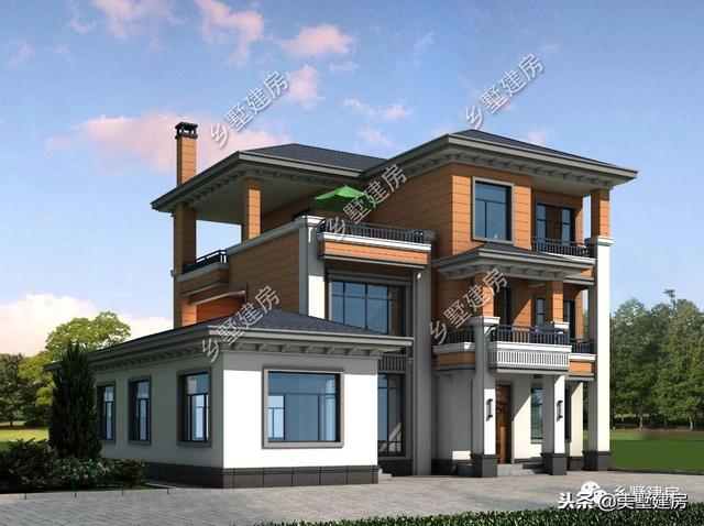 兩套農(nóng)村三層別墅設(shè)計(jì)圖，錯(cuò)落有致的新型別墅或布局方正的歐式