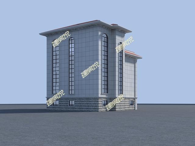 豪華氣派的三層半別墅設計圖，這棟別墅光主體就花了60來萬