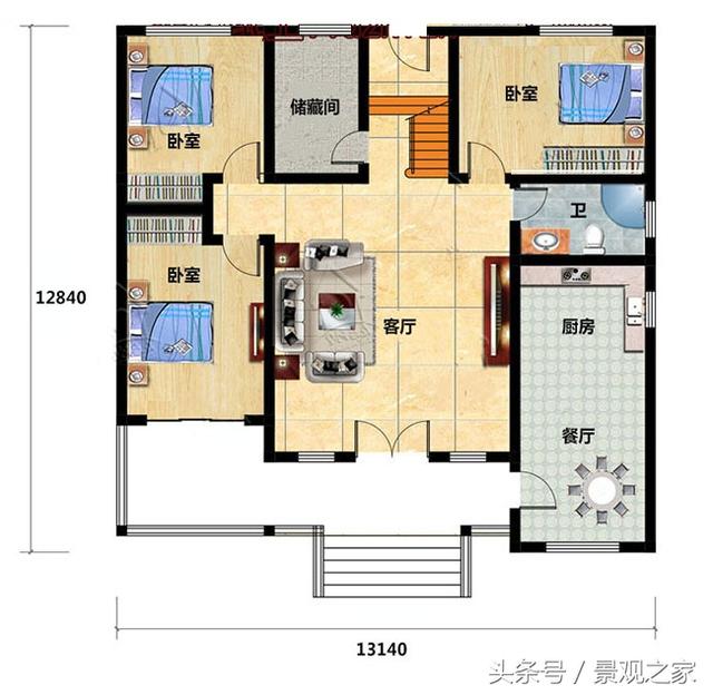 一層半小別墅設(shè)計(jì)圖，自建樓房設(shè)計(jì)方案推薦