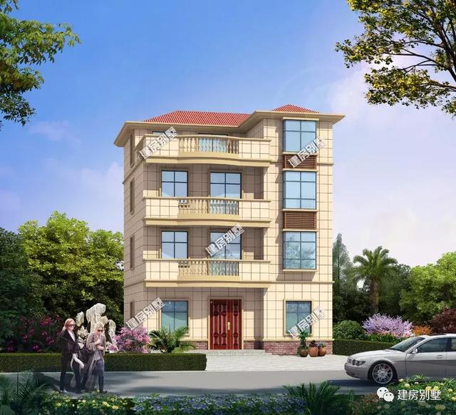 兩棟四層別墅設(shè)計圖，開間相近的，建高層住宅視野開闊，給全家人長臉