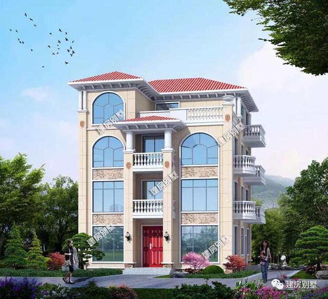 兩棟四層別墅設(shè)計圖，開間相近的，建高層住宅視野開闊，給全家人長臉