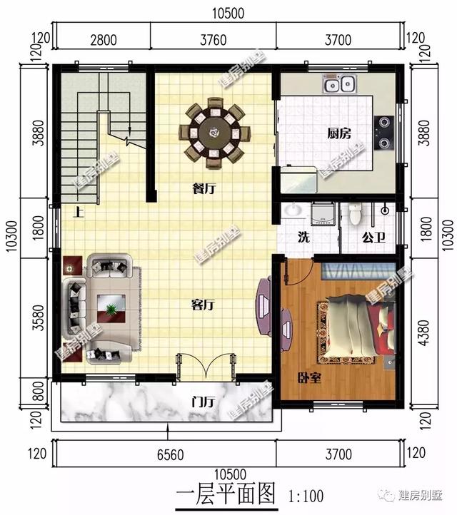 兩棟四層別墅設(shè)計圖，開間相近的，建高層住宅視野開闊，給全家人長臉