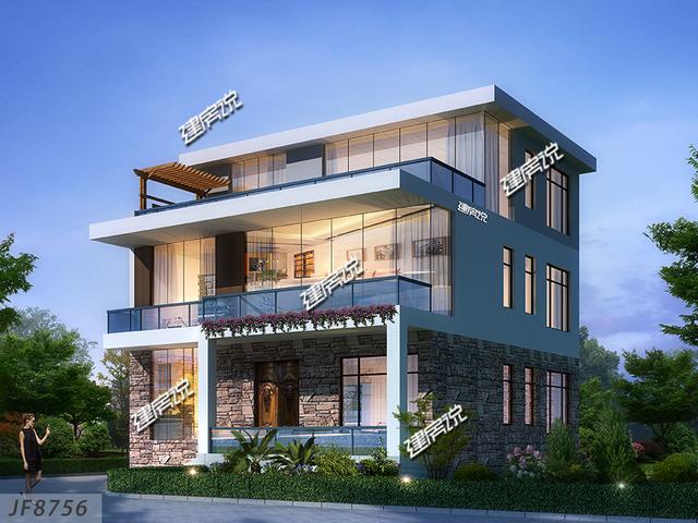 新款現代別墅設計圖，現代年輕人最愛，建一棟很拉風