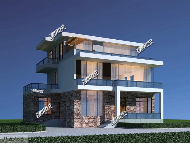 新款現代別墅設計圖，現代年輕人最愛，建一棟很拉風