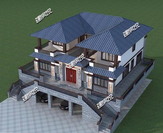 豪華新中式別墅設計圖，有錢人的專屬，建別墅就是要與眾不同