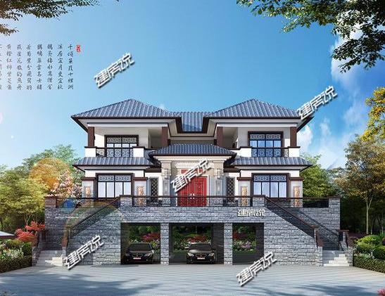 豪華新中式別墅設計圖，有錢人的專屬，建別墅就是要與眾不同