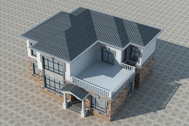 經(jīng)典接地氣小別墅設(shè)計(jì)圖，4室1廳帶旋轉(zhuǎn)樓梯，30萬(wàn)來(lái)一棟。